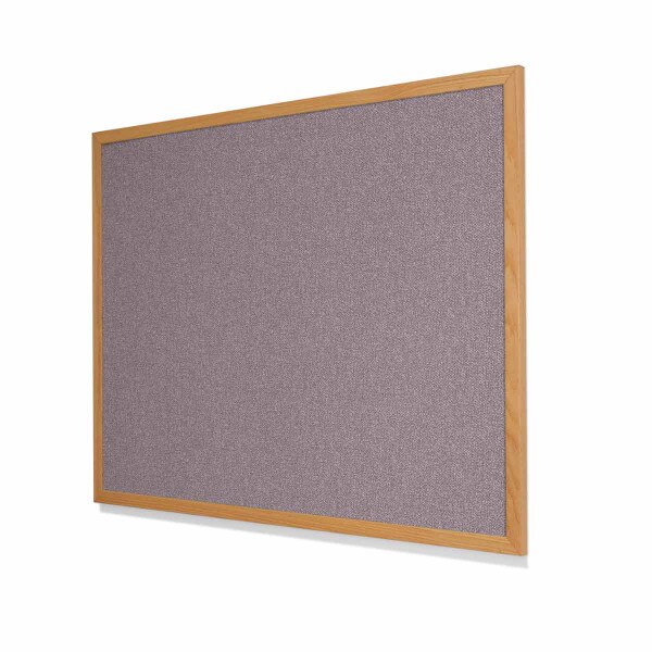 Type II Woven Vinyl Koroseal Linden Tividale Cork Board with Narrow Red Oak Frame